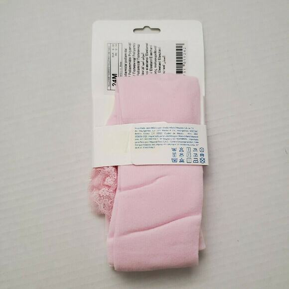 Mayoral Pink Lace Tights 24 months - Picture 5 of 7